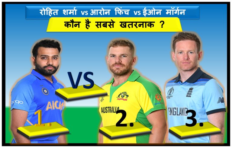 rohit sharma vs aaron finch vs ion morgan