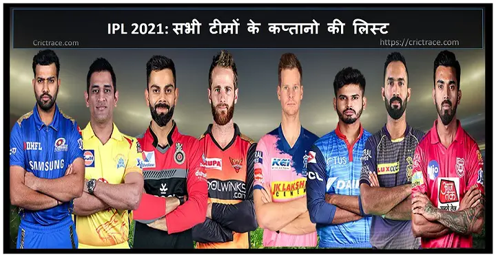 IPL 2021 List of all captains