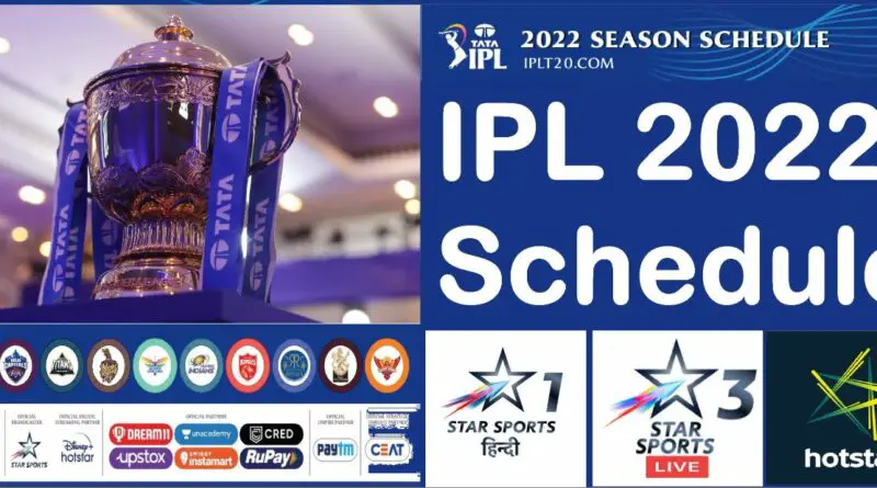 TATA IPL 2022 schedule and IPL 2022 start date (आईपीएल 2022 शेड्यूल)