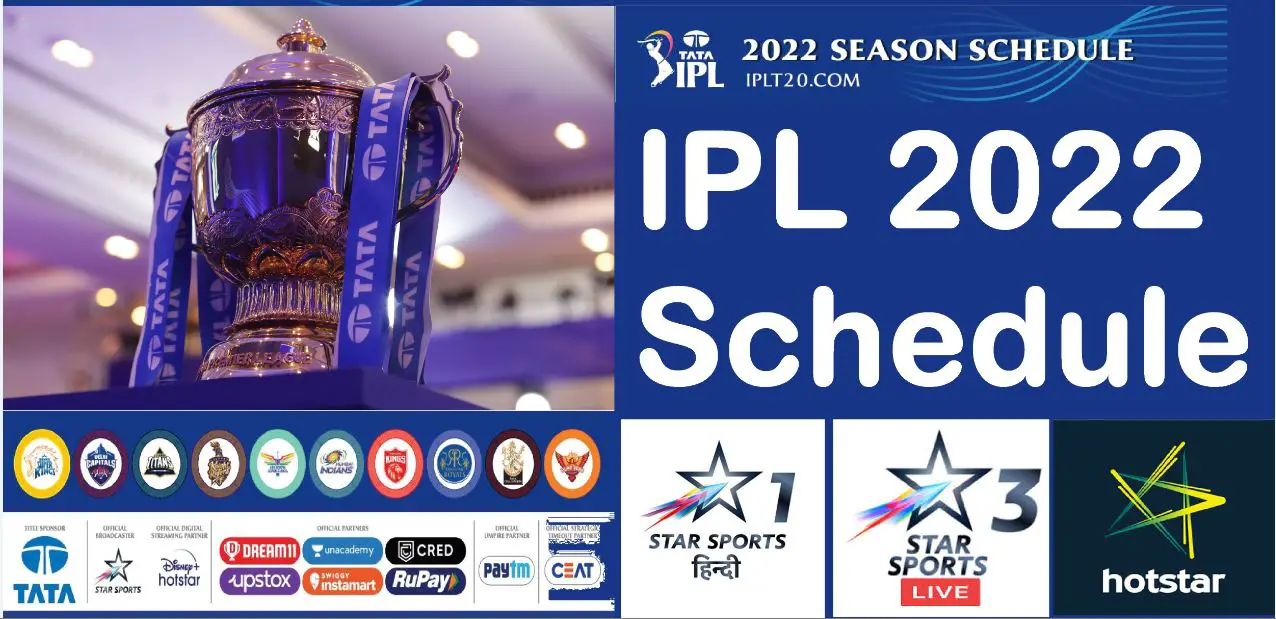 TATA IPL 2022 schedule and IPL 2022 start date (आईपीएल 2022 शेड्यूल)