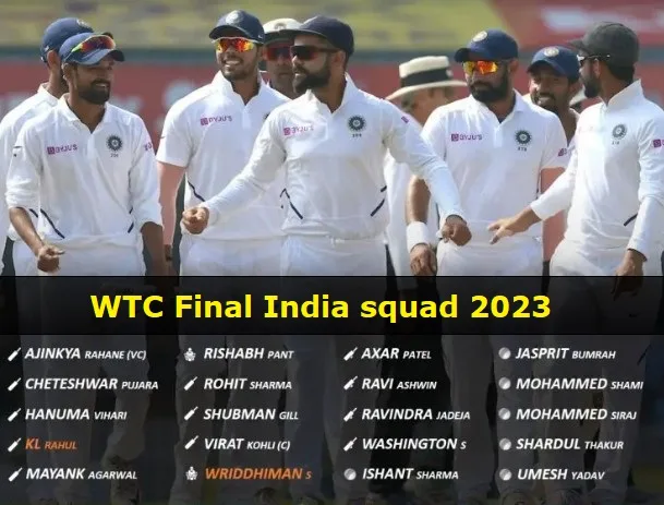WTC Final india squad 2023
