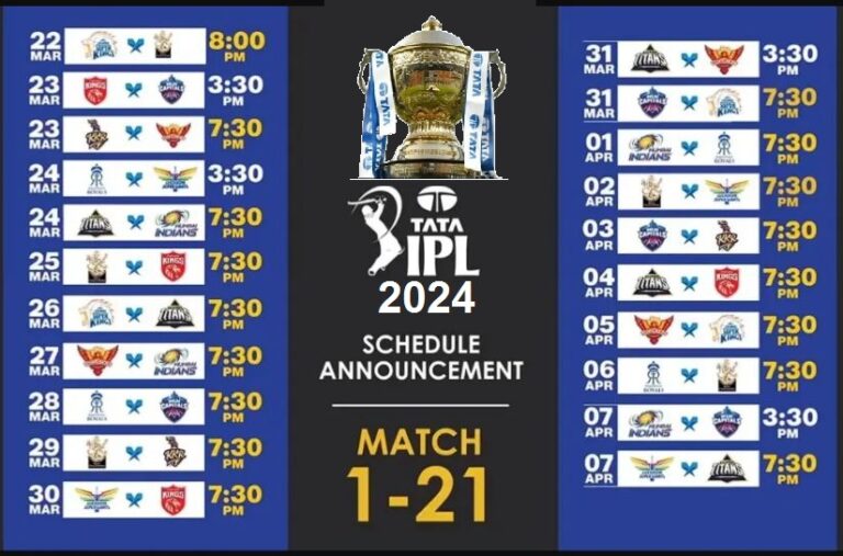 IPL 2024 शेड्यूल: आईपीएल 2024 कब शुरू होगा(IPL 2024 kab shuru hoga)? , देखें टीमें, वेन्यू सहित पूरा कार्यक्रम