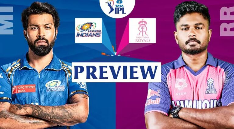 MI vs RR | MI vs RR मैच डिटेल्स | MI vs RR लाइव प्रसारण | MI vs RR हेड टू हेड