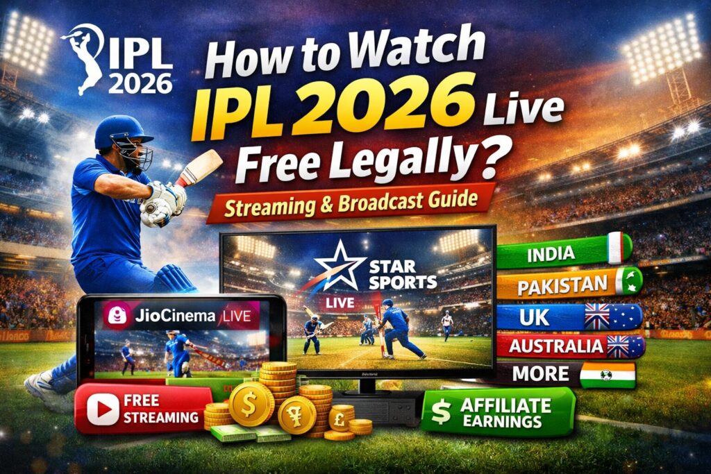 how to watch IPL 2026 live free legally, IPL 2026 live streaming, IPL 2026 live broadcast channels, IPL 2026 live telecast, Watch IPL 2026 online free, IPL 2026 streaming app, IPL 2026 TV channel list, Where to watch IPL 2026 in India, IPL 2026 live match today, IPL 2026 free streaming options, IPL 2026 JioHotstar live | आईपीएल 2026 लाइव फ्री कैसे देखें | IPL 2026 Live free me kaise dekhe